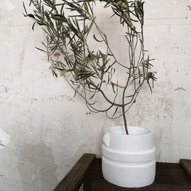 Vaso de cimento branco