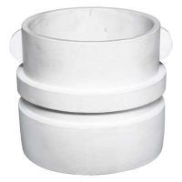 Vaso di cemento bianco