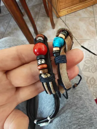 5 bracciali uomo e 1 collanina
