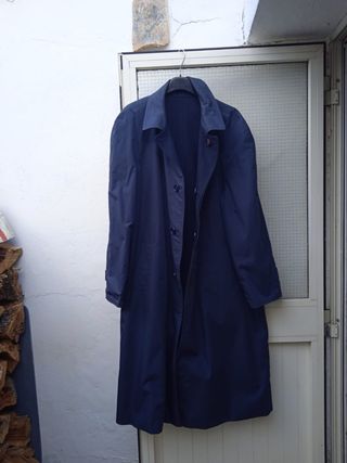 Cappotto uomo vintage lana blu reversibile