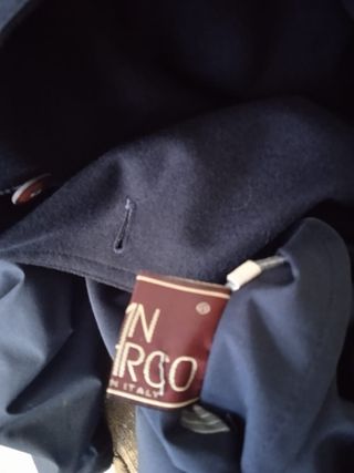 Cappotto uomo vintage lana blu reversibile