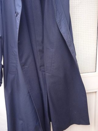 Cappotto uomo vintage lana blu reversibile