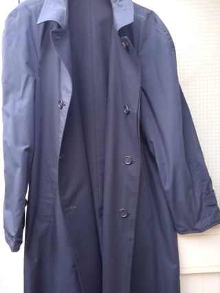 Cappotto uomo vintage lana blu reversibile