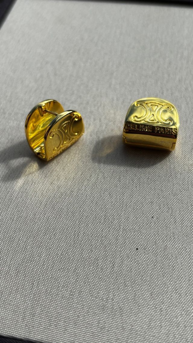 Celine pendientes dorados clip París