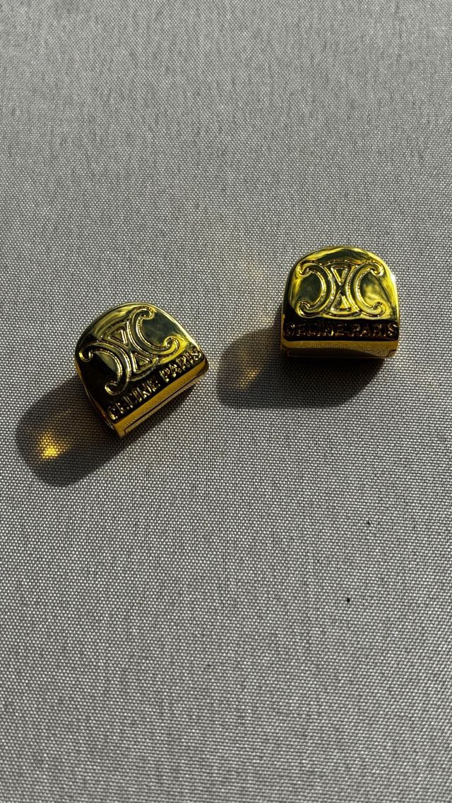 Celine pendientes dorados clip París