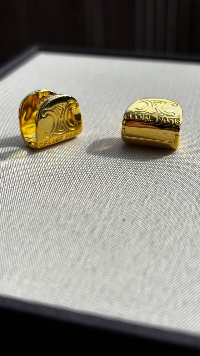Celine pendientes dorados clip París