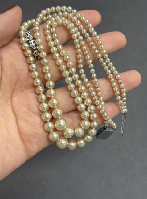 Collar doble perlas con cierre joya