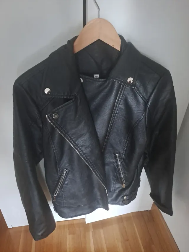 Chaqueta Biker Negra Talla 2XL