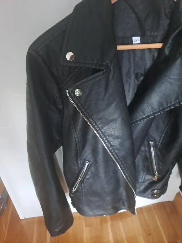 Chaqueta Biker Negra Talla 2XL