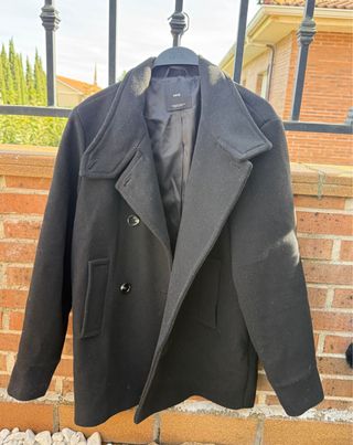 Chaquetón marinero Mango negro talla XS