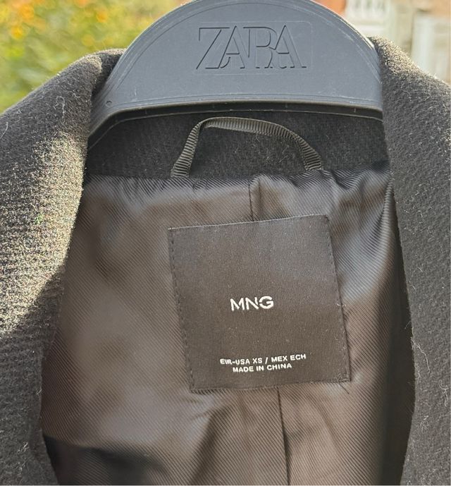 Chaquetón marinero Mango negro talla XS