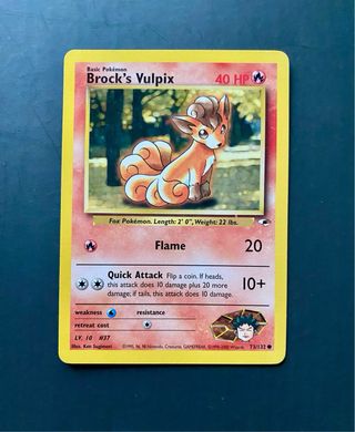 Set Pokémon Vulpix base, Brock’s Vulpix, Blaine’s