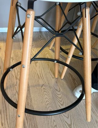 Set 4 Sgabelli Design Bianchi Legno Chiaro