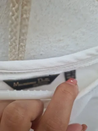 Blusa blanca Massimo Dutti