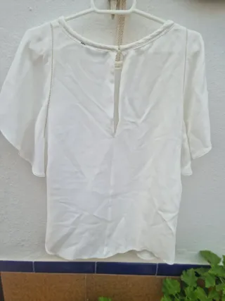 Blusa blanca Massimo Dutti