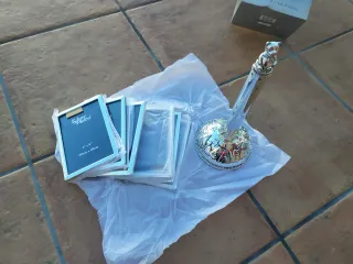 Marco de fotos carrusel bebé plateado