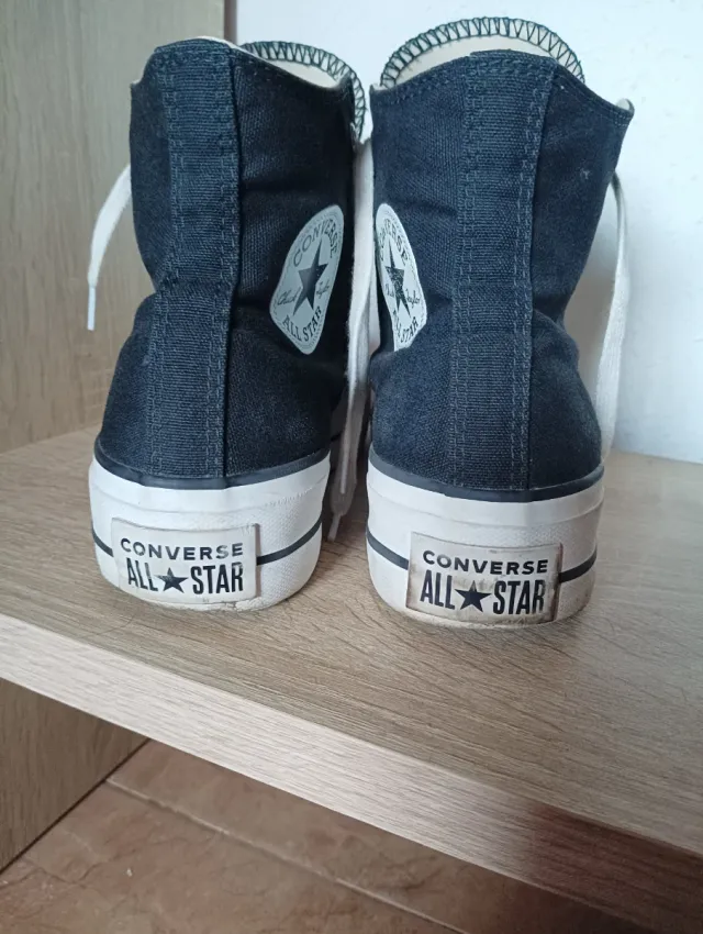 Converse All Star plataforma negras
