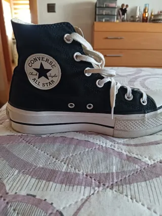 Converse All Star plataforma negras