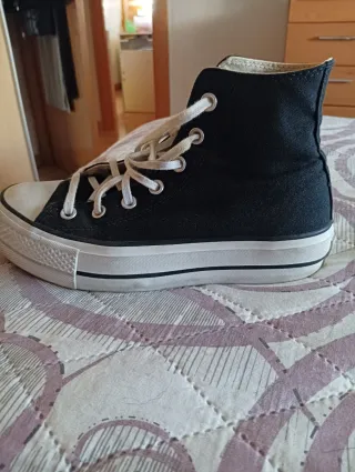 Converse All Star plataforma negras