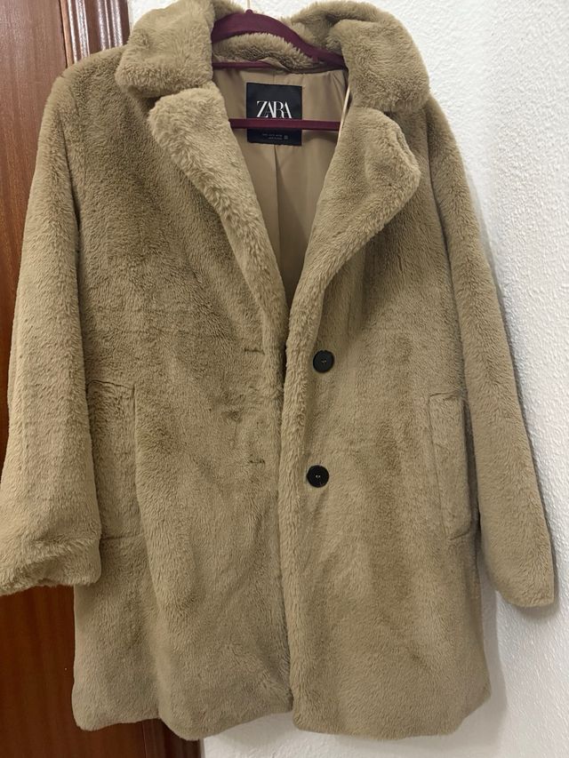 Abrigo Zara Beige Talla S