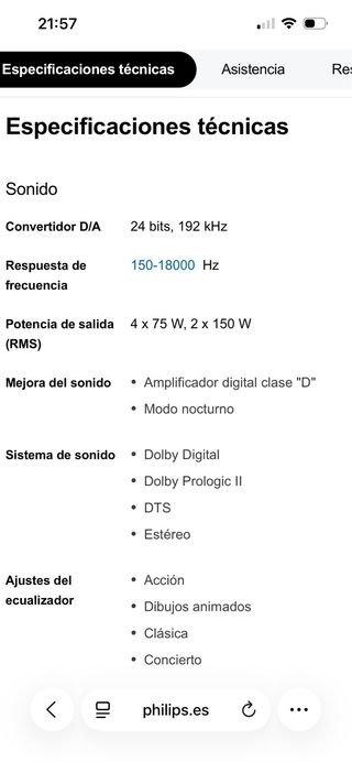 Home Cinema Philips.