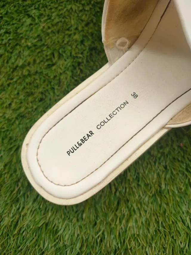 Sandalias plataforma Pull&Bear blanco roto