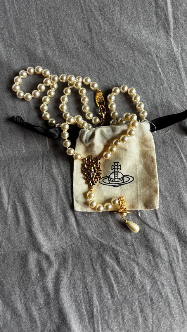 Vivienne Westwood collar perlas gold-tone