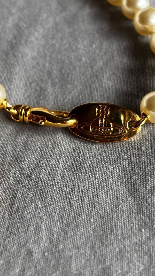 Vivienne Westwood collar perlas gold-tone