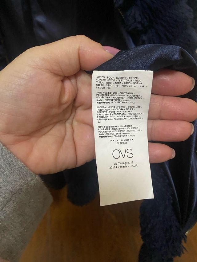 Giubbotto OVS peluche blu