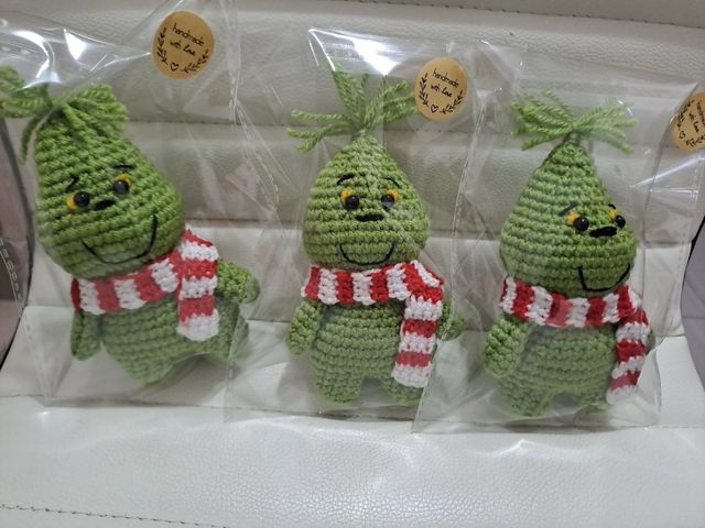 Grinch uncinetto sciarpa natalizia