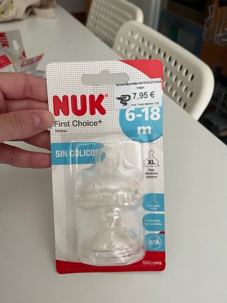 Tetina NUK First Choice+ Silicona Anticolico XL
