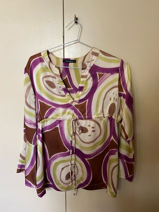 Blusa MJUNLY seda natural