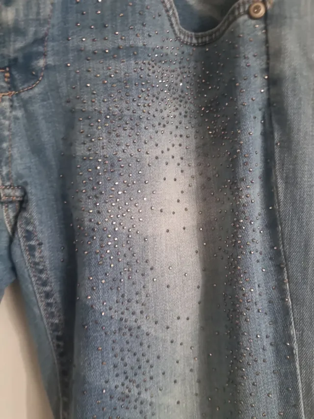 Jeans donna con strass