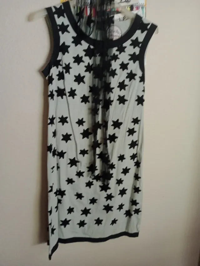Vestido de algodón con estrellas