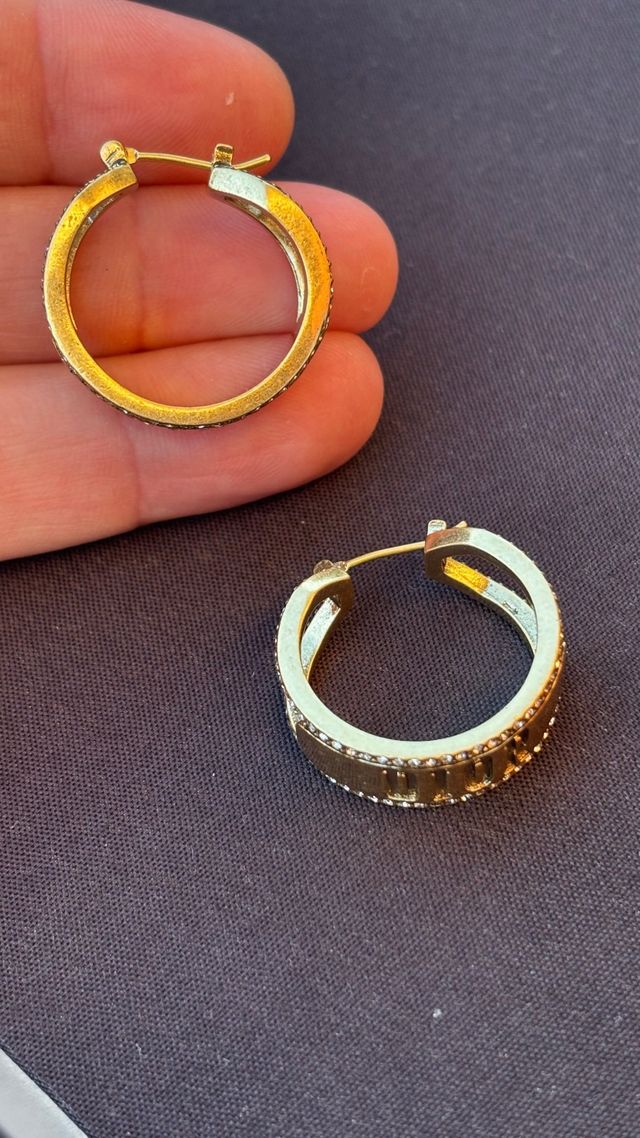 Dior pendientes gold-tone con brillitos