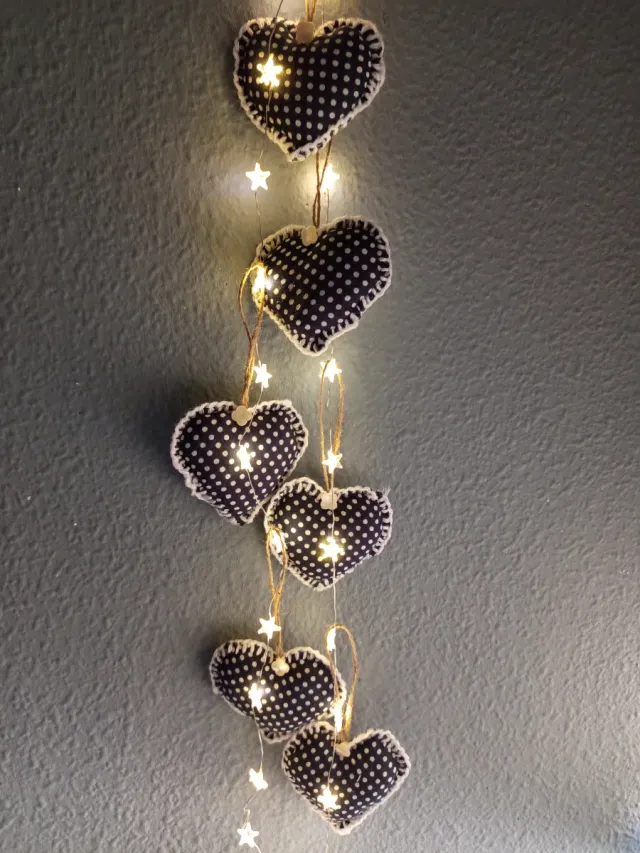 Corazones decorativos árbol de Navidad