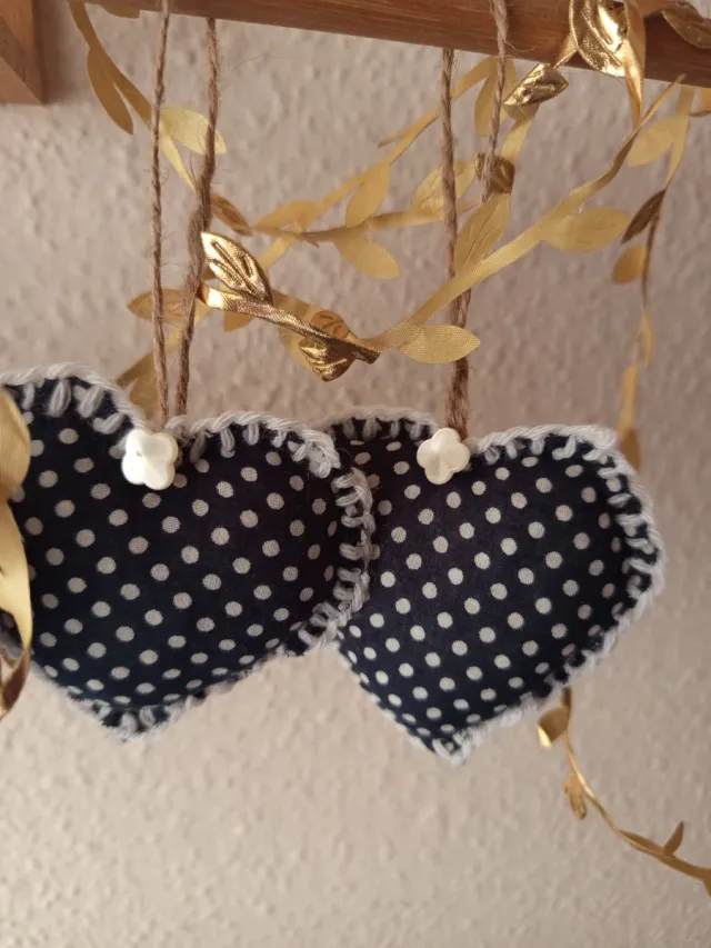 Corazones decorativos árbol de Navidad