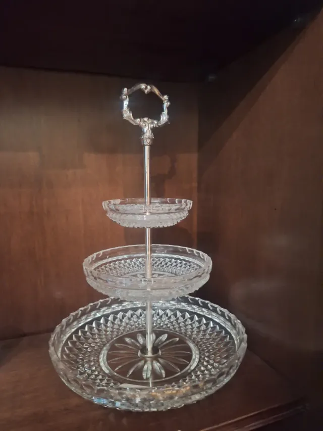 Bandeja Aperitivos Cristal y Metal