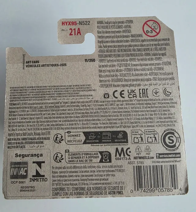 Hotwheels 2025 Art Cars Van Rosa