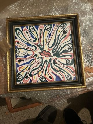 6 azulejos Salvador Dalí. Enmarcados.