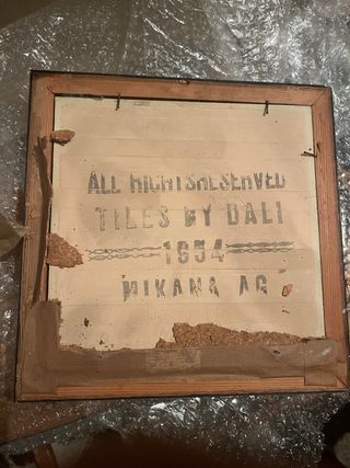 6 azulejos Salvador Dalí. Enmarcados.