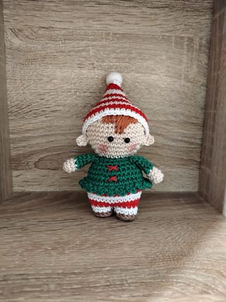 Elfo uncinetto decorazione natalizia