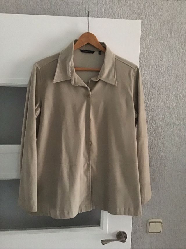 Sobrecamisa Zara Antelina Beige Talla XL