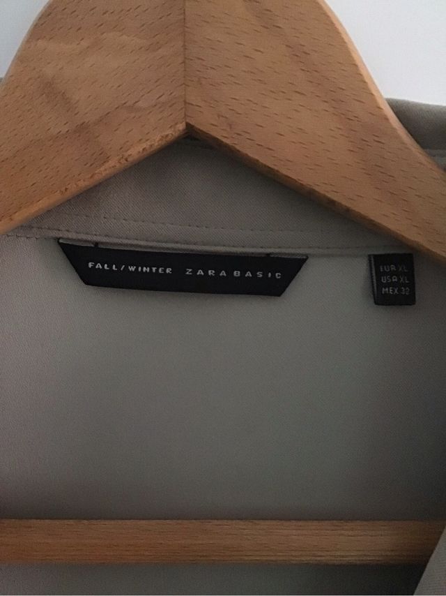 Sobrecamisa Zara Antelina Beige Talla XL