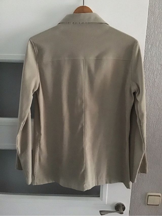 Sobrecamisa Zara Antelina Beige Talla XL