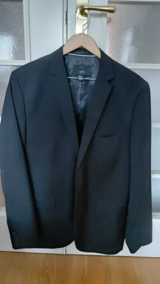 Chaqueta americana hombre vestir negra