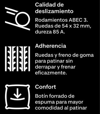 Patines 4 Ruedas Negros OXELO DECATHLON