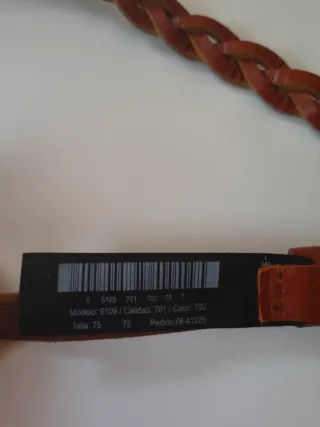 Cinturón de cuero trenzado con lazo