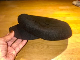 Gorra plana lana GB negra talla 58