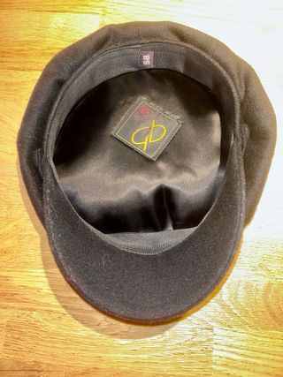 Gorra plana lana GB negra talla 58